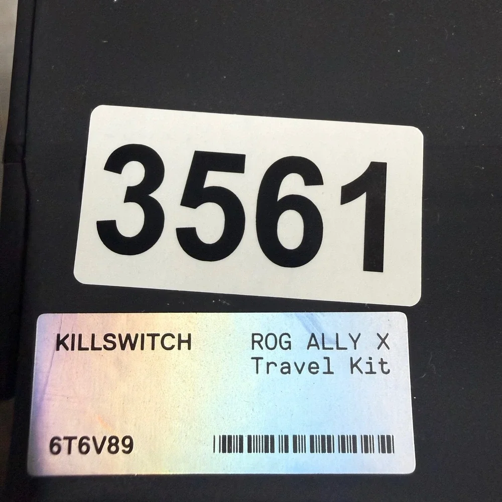 dbrand Killswitch Travel Kit ROG Ally X New Open Box Skin Black Holo Cards